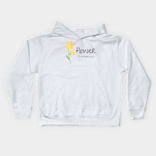 flower,On a hill with fluttering petals Kids Hoodie